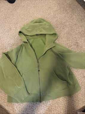 lululemon athletic Olive Green Full-Zip Hoodie